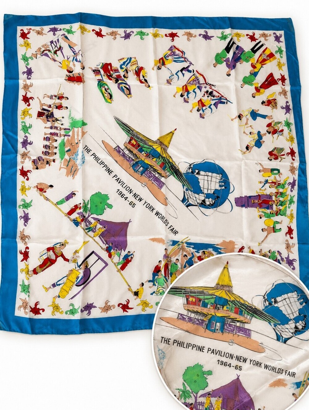 Vintage 1964 NY World’s Fair Philippine Pavilion Souvenir Scarf